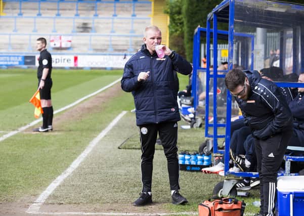 Football - FC Halifax Town v Bromley. Town manager Pete Wild.