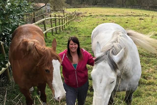 Ami Baxter, with her two horses