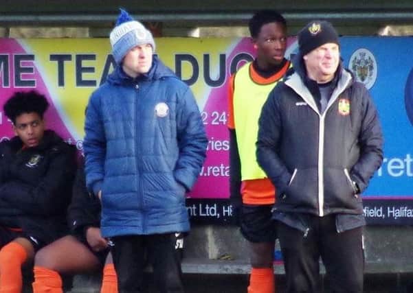 Brighouse Town academy's management team of Simon Ward (left) and Barry Thomas