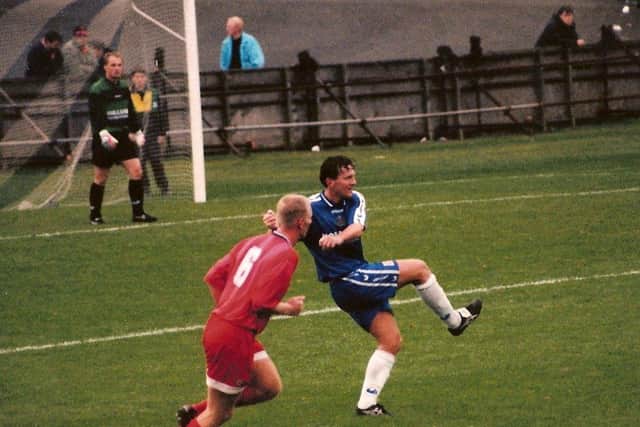 Jackson in action for Town against Kettering in October 1997. Photo: Keith Middleton