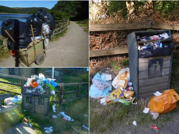The rubbish dumped around Ogden Water Nature Reserve