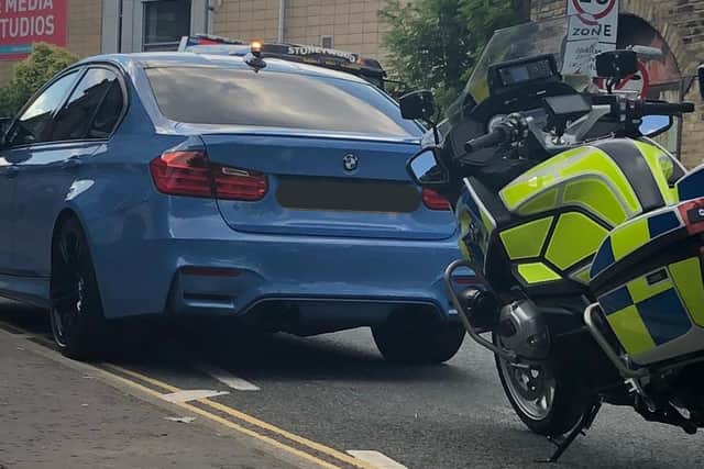 The BMW car seized by police (Picture West Yorkshire Police)