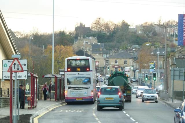 Huddersfield Road through Brighouse