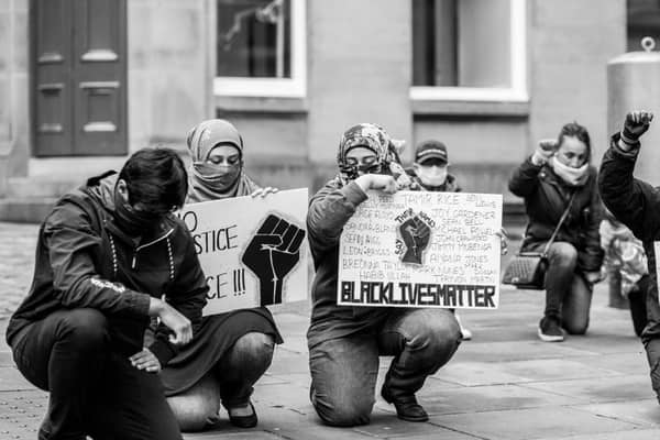 Pictures from the BLM #TakeTheKnee event at Halifax Town Hall (pictures by Paul Whiteley, of Paul Whiteley Photography, Huddersfield.)