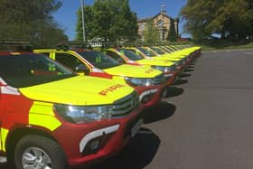 Fleet of vehicles land to assist West Yorkshire Fire Service in new ways of working