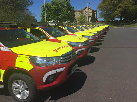 Fleet of vehicles land to assist West Yorkshire Fire Service in new ways of working