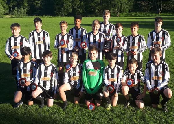 Hebden Bridge Saints under 13 Vipers team last season when they won their division in the Huddersfield league and were presented the trophy at Brearley Fields