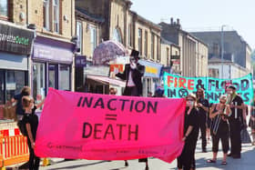 Extinction Rebellion march in Brighouse. Picture by Steven Lord.