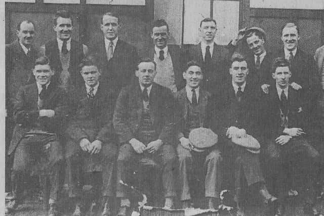 Halifax Town 1926-27 posing in ‘civvies’, Ernie Coleman front row, extreme left. Photo courtesy of Johnny Meynell
