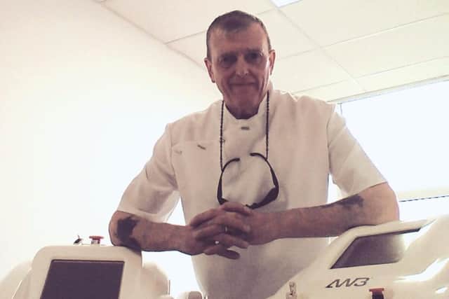 Leon Gladok, 62, who owns tattoo removal clinic Ravell, on Wesley Court