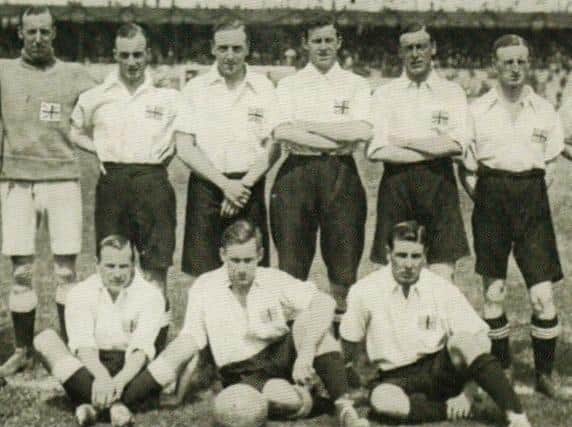 Harry Walden, fourth from left on the back row, poses with his Great Britain team mates at the 1912 Stockholm Olympics. Photo courtesy of Johnny Meynell