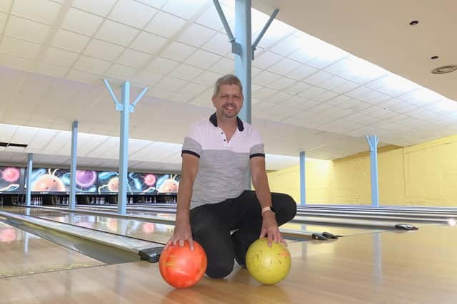 George Ioannou on the lanes at Electric Bowl