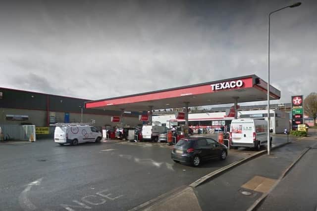 Texaco petrol station on Pellon Lane, Halifax (Google Street View)