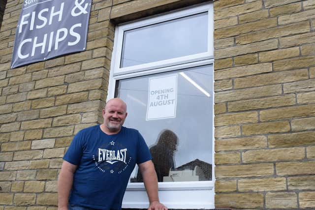Adam Fogerty outside his chippy on Gibbet Street