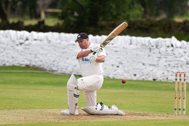 Actions from Bradshaw v Booth, at Bradshaw Cricket Club. Pictured is Simon Collins