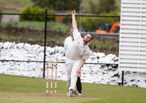 Actions from Bradshaw v Booth, at Bradshaw Cricket Club. Pictured is Richard Laycock