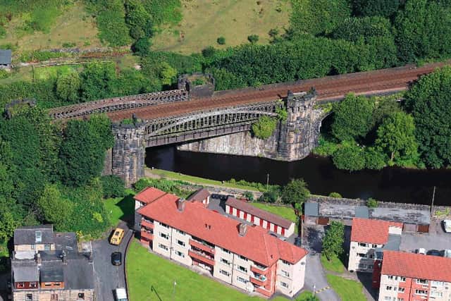 The 1840-built Grade II-listed Gauxholme viaduct near Todmorden will be grit-blasted to its bare metal . picture: network rail