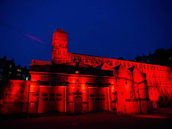 Halifax Playhouse, Todmorden Hippodrome and Calrec Audio turned red as part of the national #WeMake Events campaign.