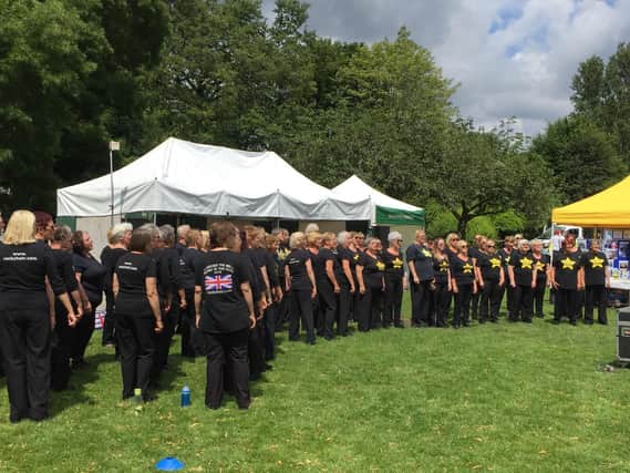 Rock Choir performing at a past event.