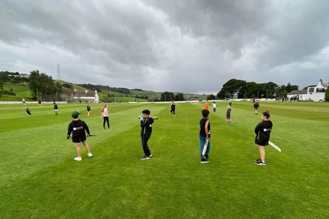 Juniors training at Blackley Cricket Club. Photo: Alice Hesmondhalgh