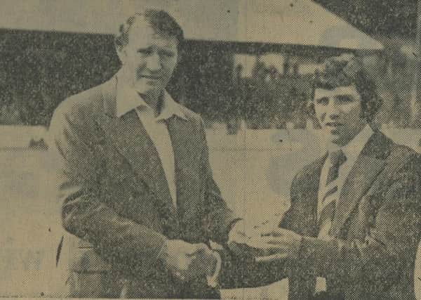 Johnny Quinn (right) with Malcom Allison. Photo courtesy of Johnny Meynell