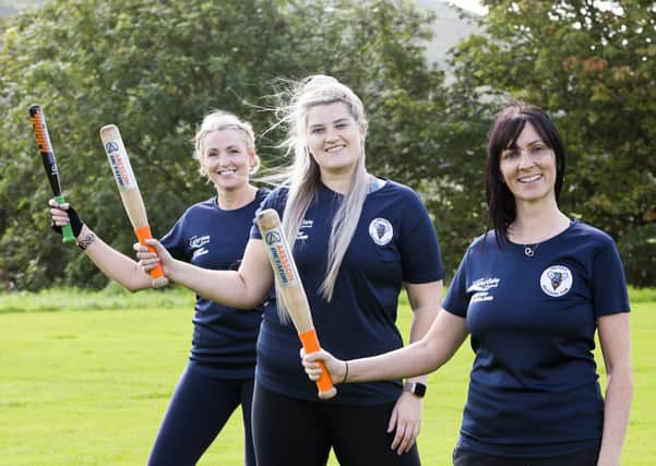 Halifax Rounders Club at Trinity Academy. From the left, treasurer Nic Hunter, Sophie Rayner and Marie Palmer.