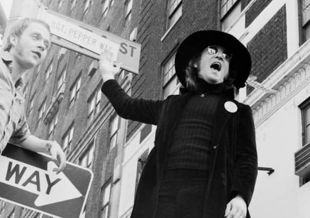 John Lennon in New York. A previously unseen picture by Robert Deutsch which will form part of an exhibition in Liverpool to mark the singer's 80th birthday.