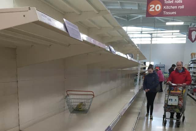 Panic buying in Sainbury's during March as Halifax last went into lockdown