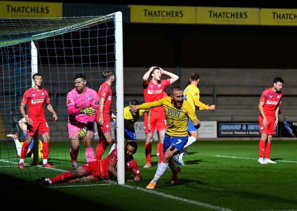 Action from Torquay's clash with Chesterfield earlier this season. Photo by Dan Mullan/Getty Images