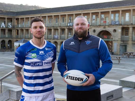 Scott and Simon Grix at the launch of the Halifax Panthers