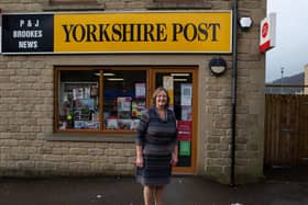 Local Hero, Janet Brookes at the Post Office, Mytholmroyd