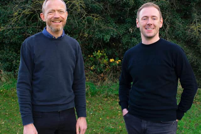 Andrew Banks (right) with business partner Chris Iredale.