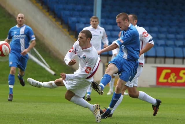 Actions from the game FC Halifax Town v Colwyn Bay at the Shay, Halifax
Pictured is Jamie Vardy