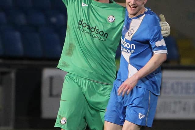 Actions from the game FC Halifax Town v Chasetown at the Shay, Halifax
Pictured is Jamie Vardy with keeper Jonathan Hedge