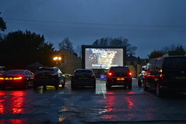 A drive-in cinema