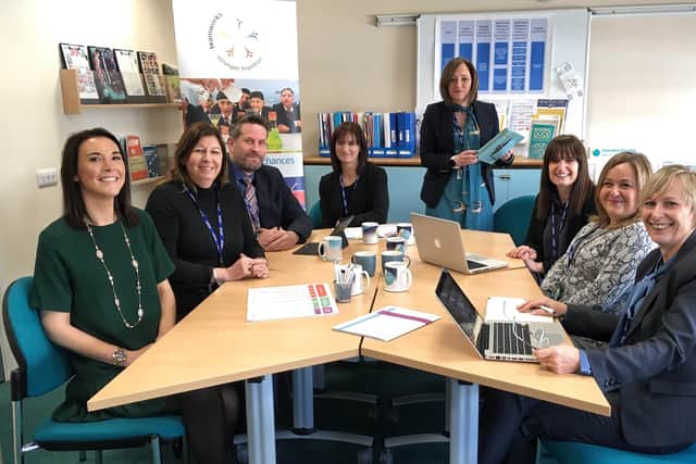 Amanda with some of the Great Heights Academy Trust core team, Academy Principals and leaders of the Trust’s teacher development base.