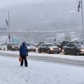 Traffic at a standstill in Halifax town centre
