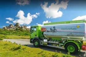 Moorland Fuels fuel delivery tanker in Devon