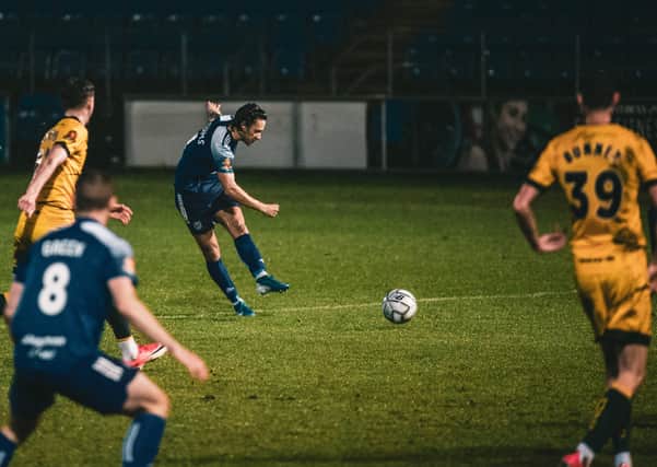 FC Halifax Town v Hartlepool at The Shay, December 19, 2020. Photo: Marcus Branston. Danny Williams