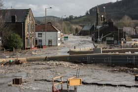 Flooding in Mytholmroyd after storm Ciara hit the Calder Valley on February 9 2020. Photo: Jade Kilbride