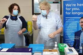 Prime Minister Boris Johnson during a visit to a vaccination centre in West Yorkshire (Getty Images)
