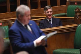 Handout photo issued by UK Parliament of Leader of the House of Commons Jacob Rees-Mogg during the debate in the House of Commons on the EU (Future Relationship) Bill. Photo: UK Parliament/Jessica Taylor