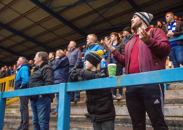 Fans at FC Halifax Town v Ebbsfleet United on March 14 last year. Piicture: Bruce Rollinson