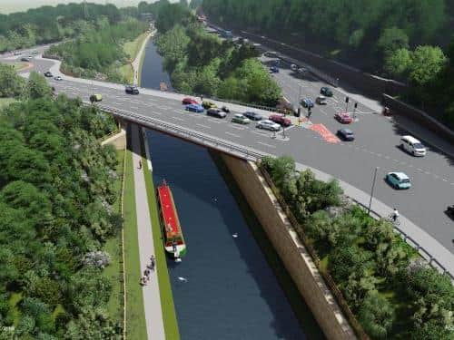 How the bridge spanning the Elland bypass will look