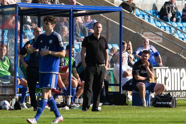 Gareth McClelland during his stint as Town's caretaker manager in 2015.