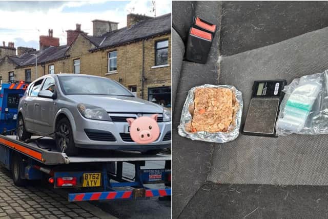 Police officers seized the car after it was abandoned by the driver