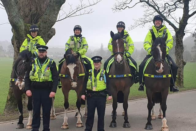 West Yorkshire Police Mounted section in Todmorden (Picture WYP)