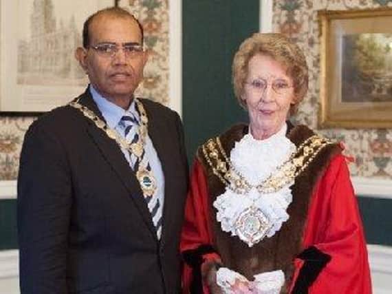 Former Mayor of Calderdale Coun Ann Martin, pictured with Mohammad Naeem.