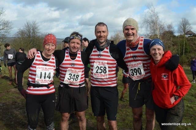 Calder Valley Fell Runners at Ilkley Moor. Photo: Dave Woodhead