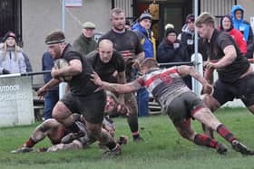Elliot Craven breaks forward for Old Brodleians in their loss to Ilkley. Picture: Robin Sugden